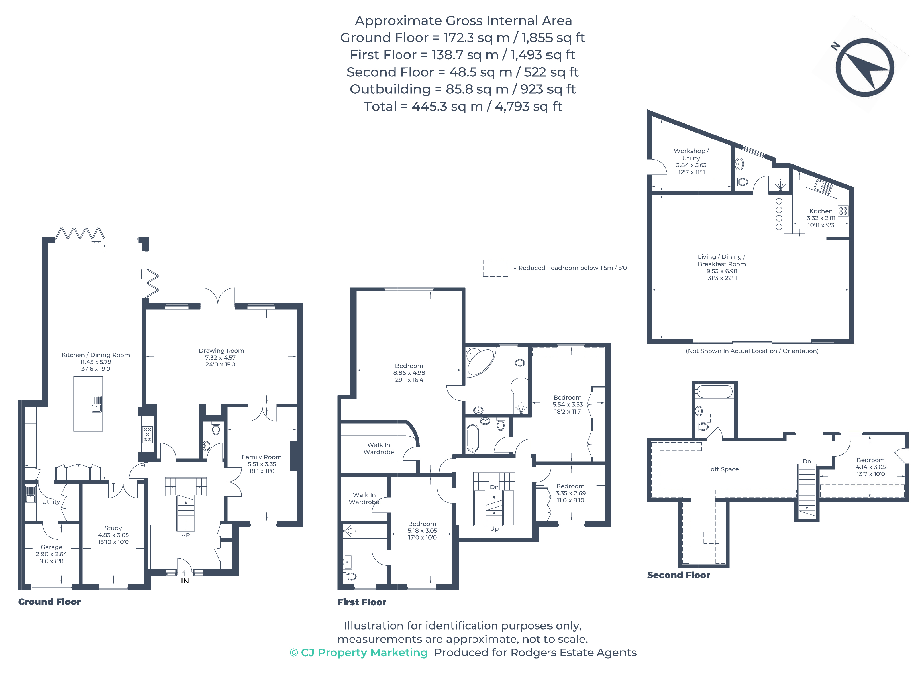 Floorplans For Garners Close, Chalfont St Peter, Buckinghamshire